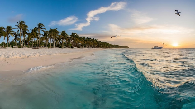 La playa y el mar tropical