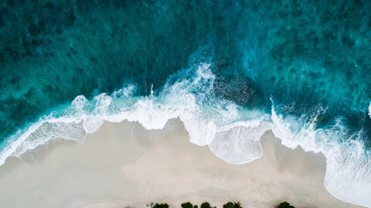 Foto la playa y el mar