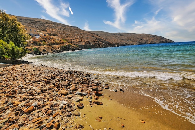 Playa de Megalo Livadi en la isla Grecia de Serifos