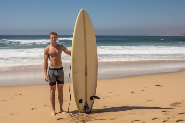 la playa y mi tabla de surf