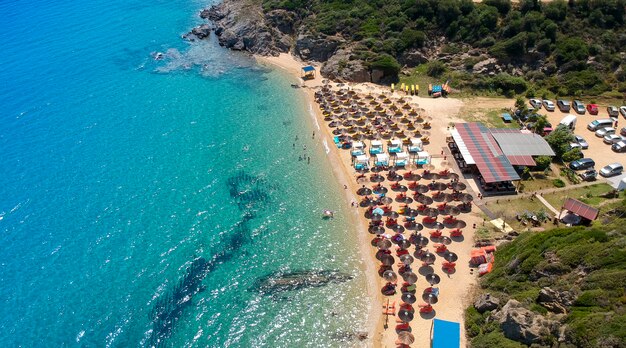 Playa en Nea Roda en Chalkidiki, Grecia