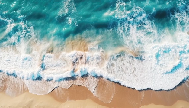 Una playa con un océano azul y una arena blanca.