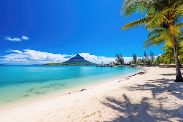 Playa del paraíso en las Seychelles Isla La Digue increíbles playas blancas de la isla Mauricio Vacaciones tropicales Generada por IA