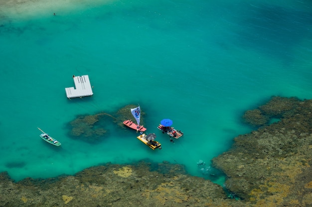 La playa de Porto de Galinhas Ipojuca, cerca de Recife, Pernambuco, Brasil vista aérea