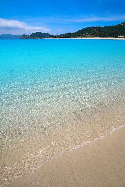 Playa de Praia de Rodas en islas Cies isla de Vigo