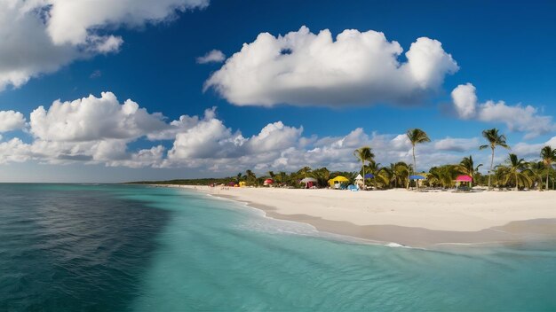 Foto la playa de puerto morelos en la riviera maya