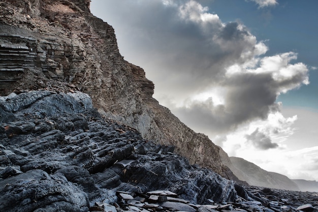 Playa de roca en Portugal.