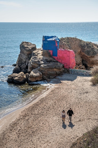 Playa salvaje en Odessa Ucrania