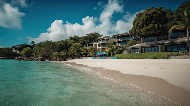 La playa en el st. regis mauricio