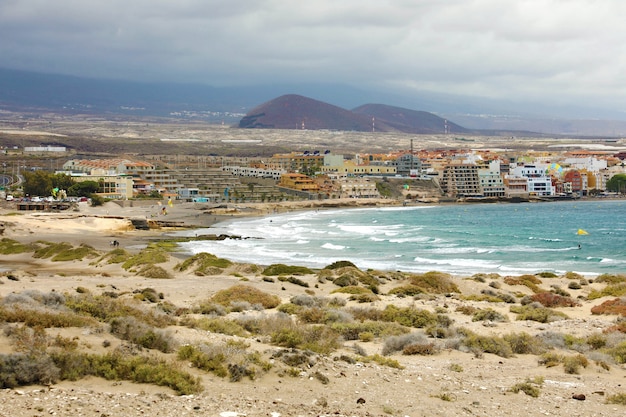 Playa de surf El Médano en el sur de Tenerife