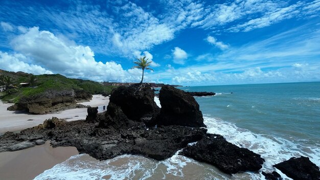 Foto la playa de tambaba en joao pessoa en paraíba, brasil