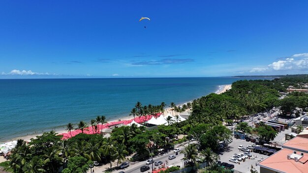 La playa de Taperapua en Porto Seguro Bahia, en el noreste de Brasil