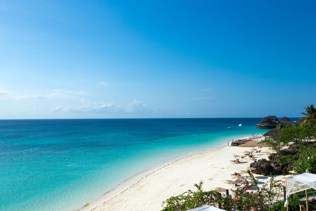 Playa tropical Concepto de vacaciones y vacaciones de verano para el turismo