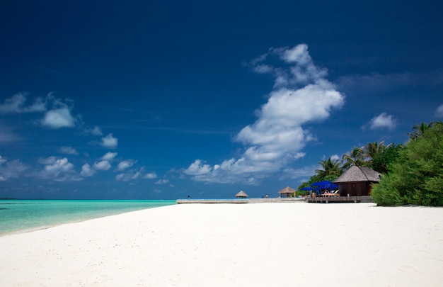 Playa tropical en Maldivas