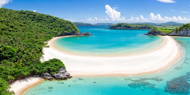 Playa tropical y el mar