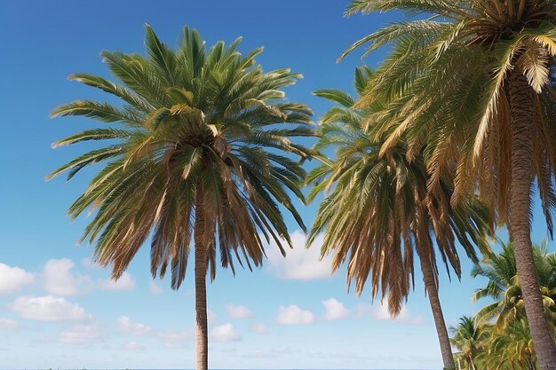 playa tropical con palmeras de coco