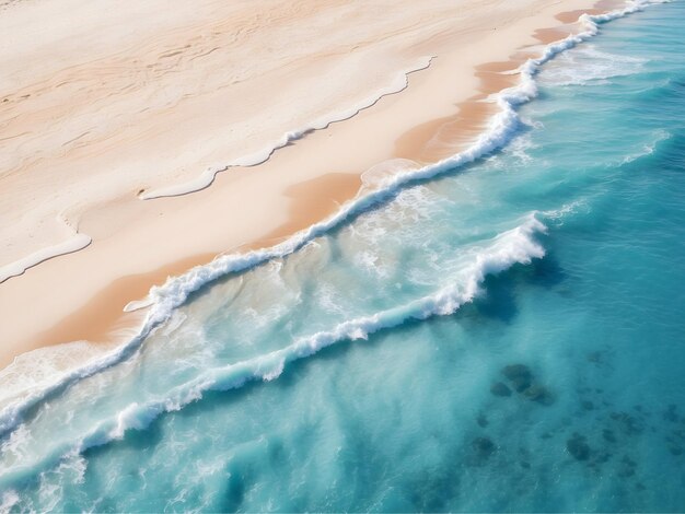 playa tropical de verano onda del océano y fondo de arena para vacaciones de bandera