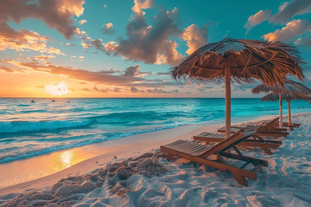 Playa vacía al amanecer Turismo y viajes