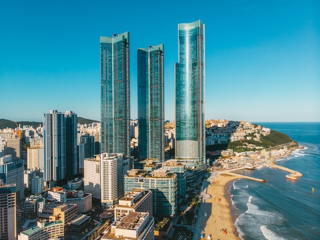 Playa de verano Haeundae en Busan