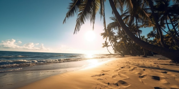 Playa de verano hermoso paisaje al aire libre