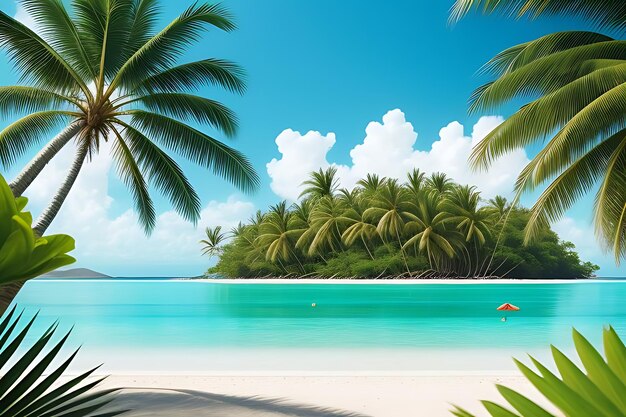 playa de verano tropical