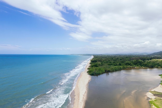 Playas desiertas y costa cerca de Palomino Colombia