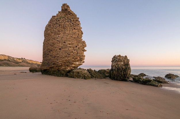 Una de las playas más hermosas de España, llamada (Torre Del Loro, Huelva) en España.