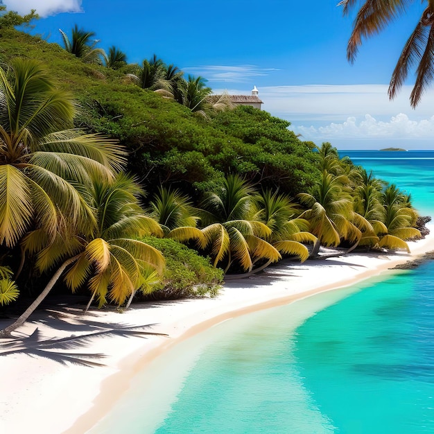 Las playas paradisíacas en el fondo