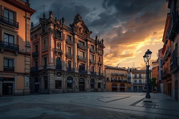 Foto plaza del ayuntamiento de soria, españa