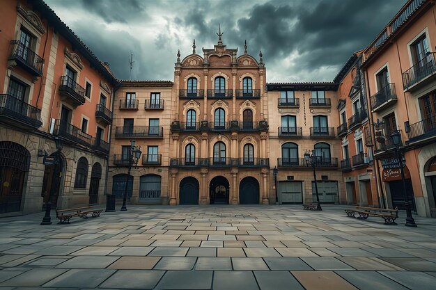 Foto plaza del ayuntamiento de soria, españa