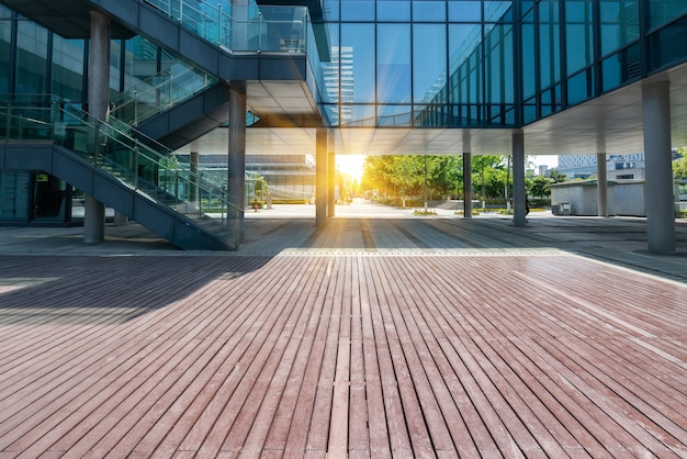 Plaza del centro financiero y edificio de oficinas en Ningbo, China