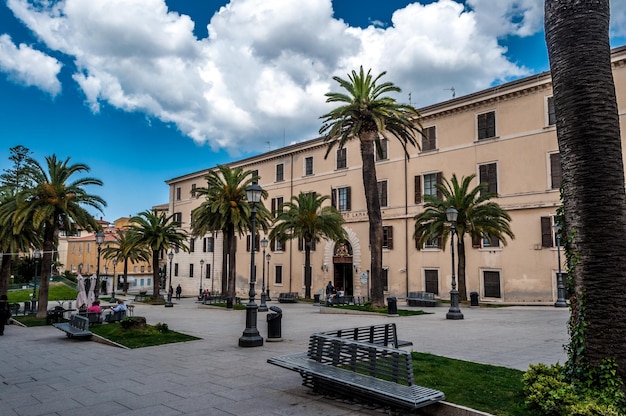 Plaza en la ciudad de Sassari