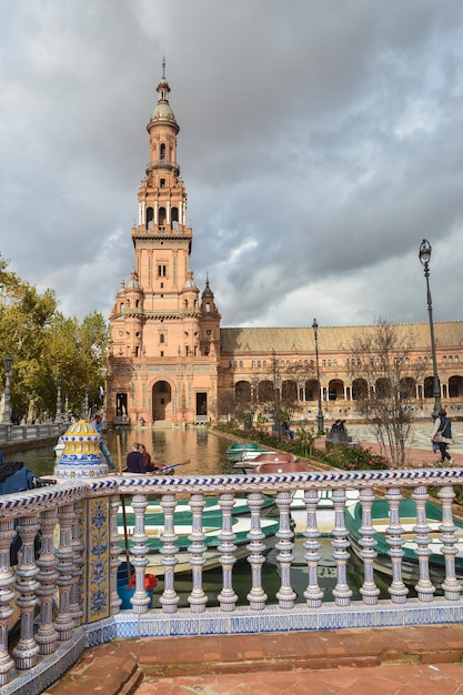 Plaza de España en Sevilla la capital de Andalucía