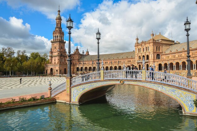 Plaza de España en Sevilla la capital de Andalucía