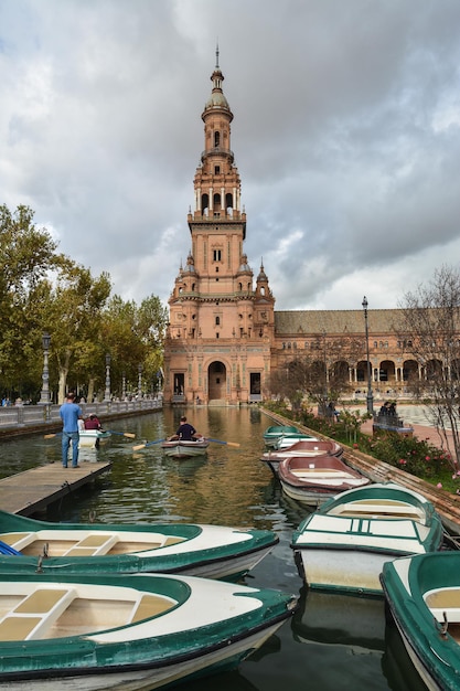 Plaza de España en Sevilla la capital de Andalucía