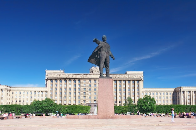 Plaza y estatua de Lenin, San Petersburgo, Rusia