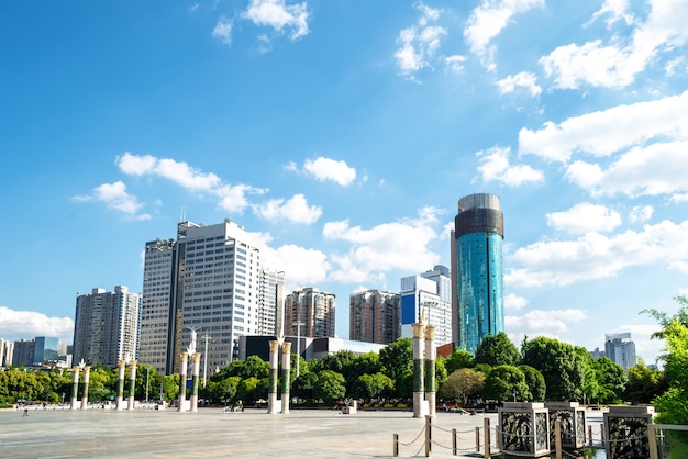 La plaza fortificada es un edificio emblemático en Guiyang, la capital de la provincia de Guizhou.