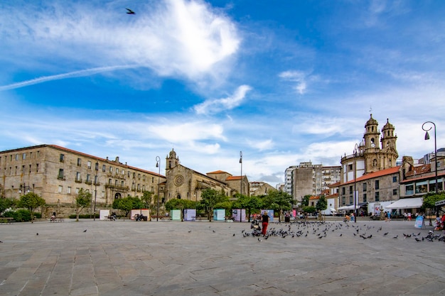 Foto plaza de la herrería en la ciudad de pontevedra