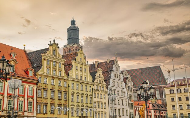 Plaza del mercado viejo en Wroclaw