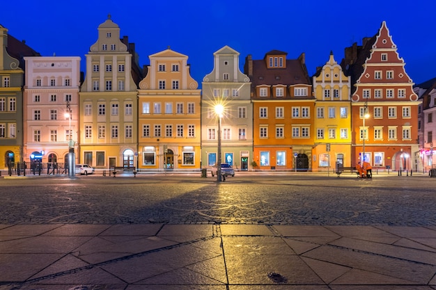 Plaza del mercado en Wroclaw, Polonia