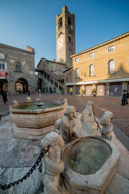 Plaza vieja de bérgamo