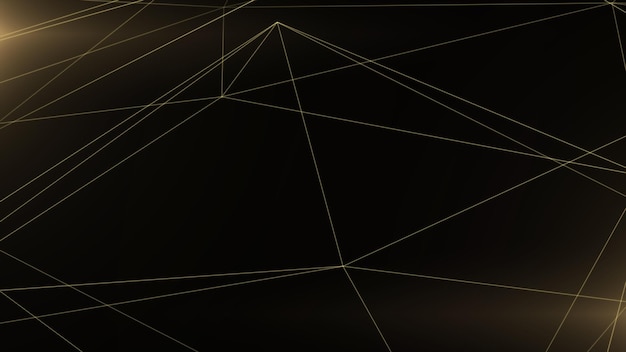 Plexo de oro sobre un fondo negro