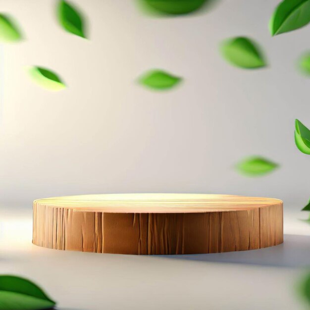 Plinth de produto inspirado na natureza Inteligência Artificial Gerativa