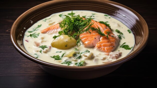 Plokkfiskur ist eine Schüssel wohltuende Fischsuppe mit zarten Kartoffeln und Zwiebeln nach isländischer Art