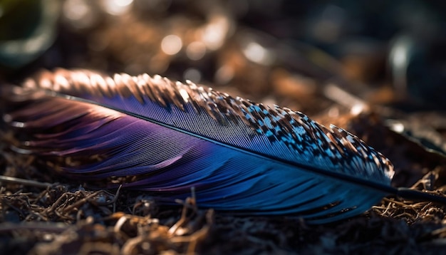 La pluma de pluma suave captura la elegancia de la naturaleza generada por la IA