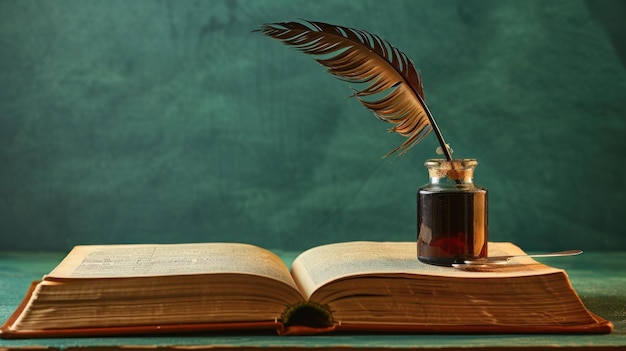 Pluma y tinte de época