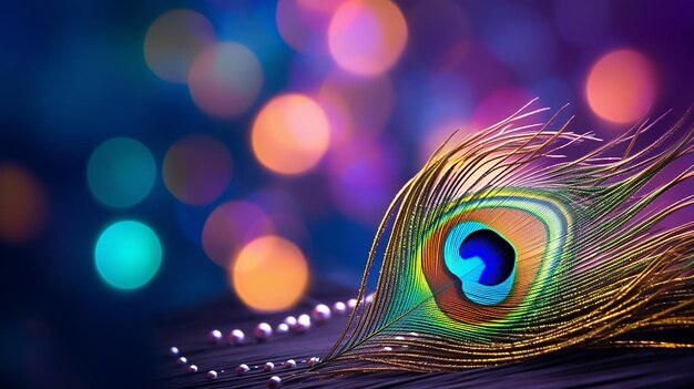 El plumaje del pavo real 8K Bokeh Elegancia