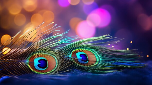 El plumaje del pavo real 8K Bokeh Elegancia