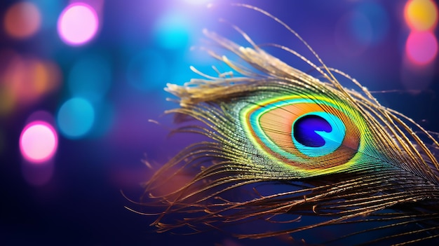 El plumaje del pavo real 8K Bokeh Elegancia