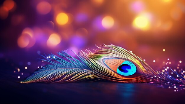 El plumaje del pavo real 8K Bokeh Elegancia